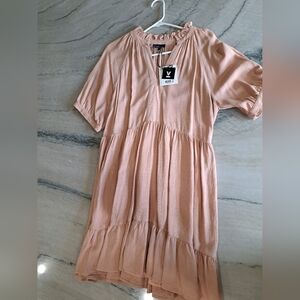 Very J Blush Babydoll Dress L